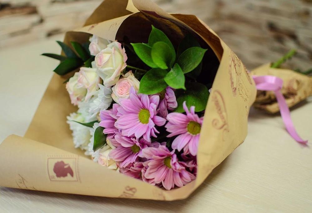 Букет цветов из: Розы и Хризантемы в Осеево