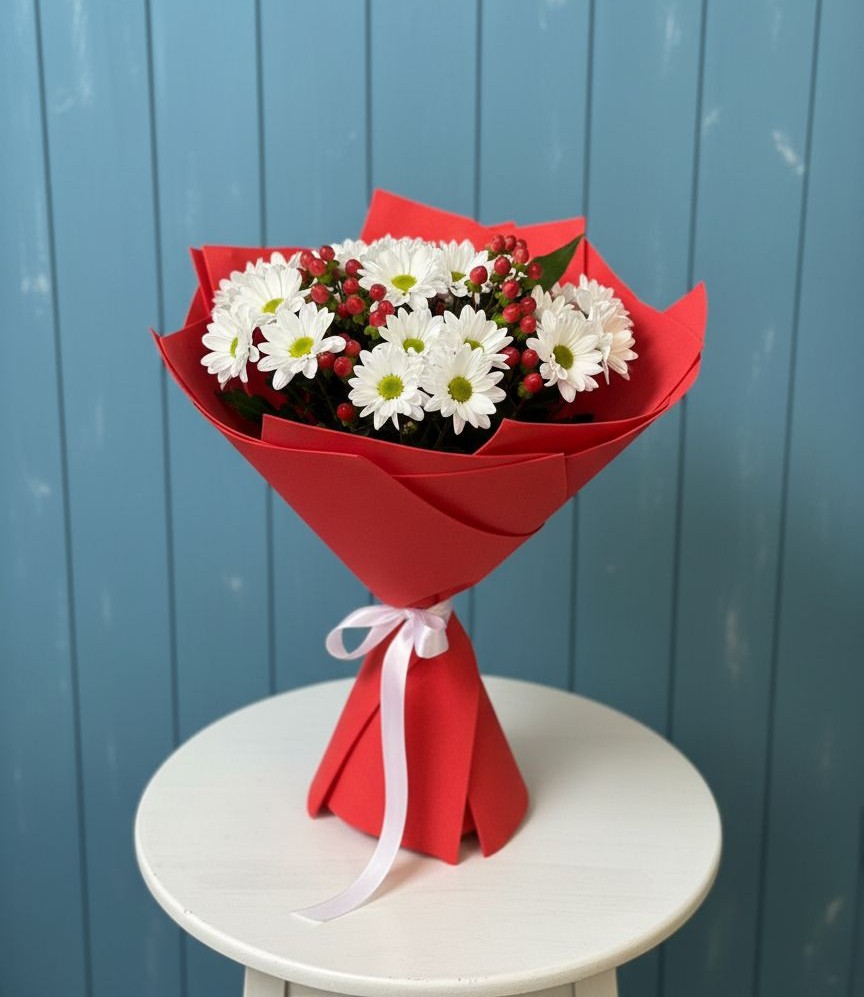 Букет цветов из: Хризантемы в Осеево