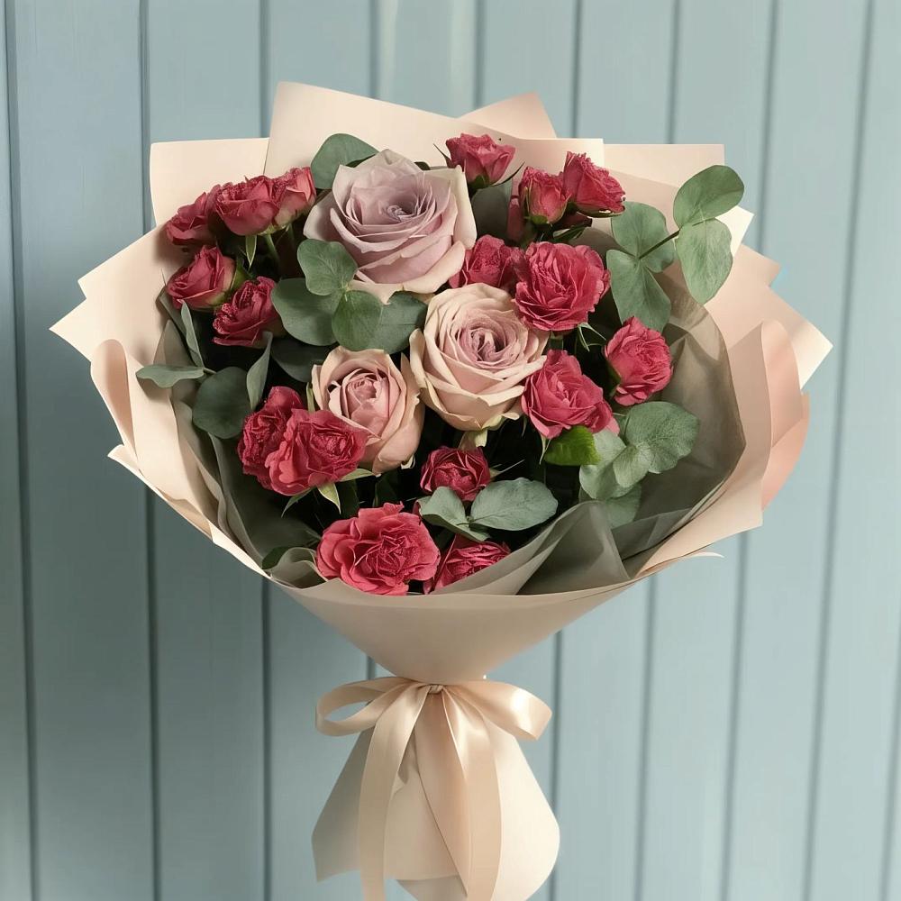 Букет цветов из: Гвоздики и Розы в Осеево