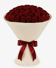 Букет 101 Бордовая роза Блэк Бакарра в Осеево