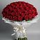 Букет 101 Красная роза Блэк Мэджик в Осеево