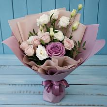 Букет цветов из:  Розы и Лизиантусы в Осеево