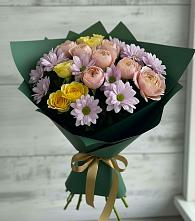 Букет цветов из:  Хризантемы и Розы #REPLACE_PRED# Осеево