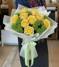 Букет цветов из:  Хризантемы и Розы в Осеево