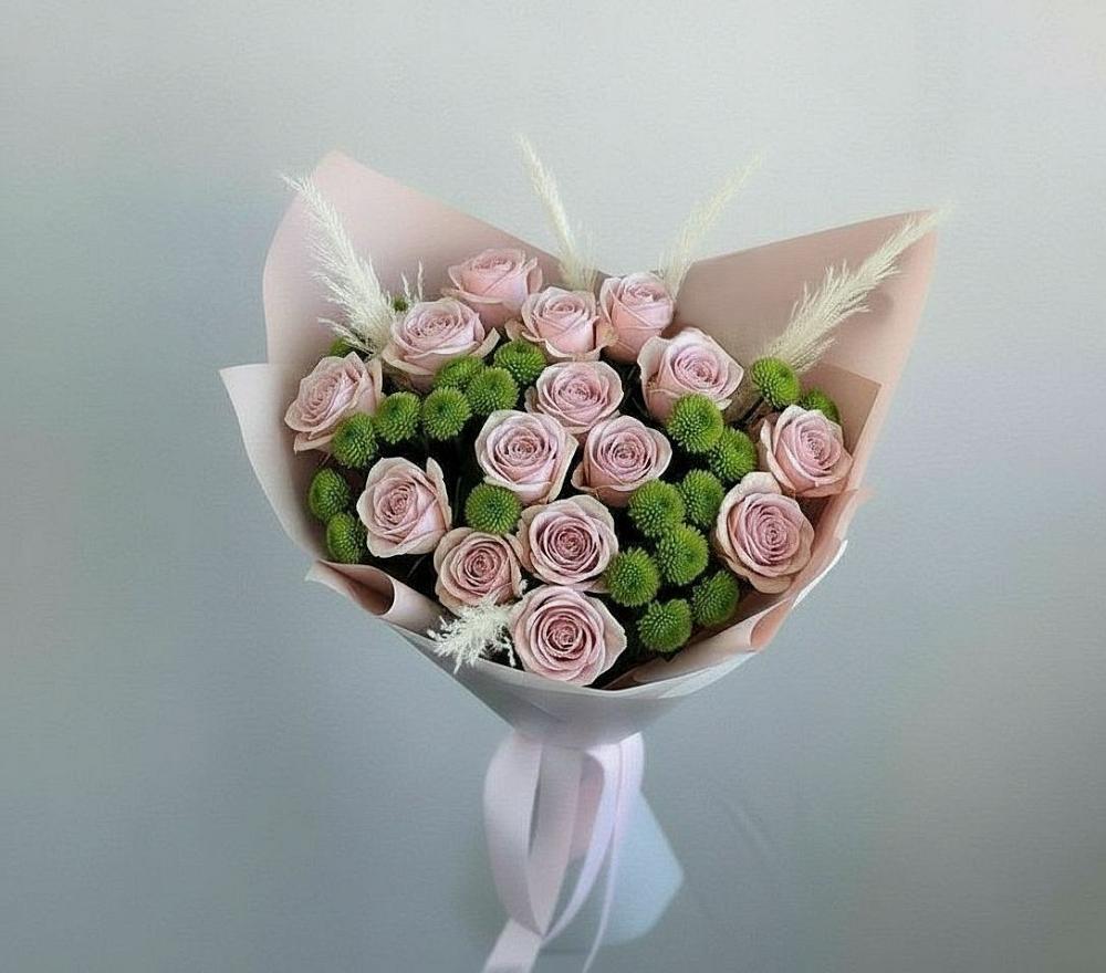 Букет цветов из: Розы и Хризантемы в Осеево