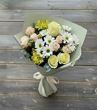 Букет цветов из:  Альстромерии, Розы и Хризантемы в Осеево