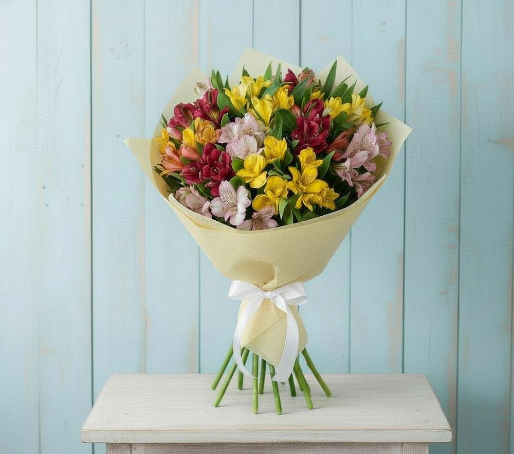 Букет цветов из: Альстромерии в Осеево