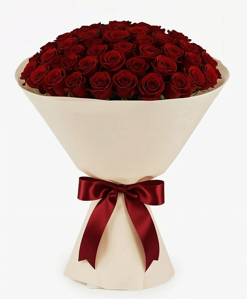 Букет 101 Бордовая роза Блэк Бакарра в Осеево