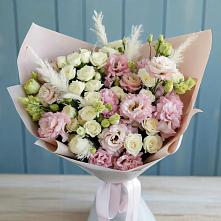 Букет цветов из:  Альстромерии и Розы в Осеево